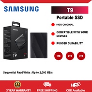 SSD Samsung T9แบบพกพา1TB 2TB 4TB ดิสค์ยูเอสบีภายนอก3.2 Gen 2x2ดิสก์แบบแข็งความเร็วสูงสำหรับโน็คบุคตั