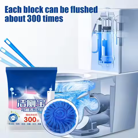 Toilet Bowl Cleaner Tablets Automatic Toilet Tank Long-Lasting Cleaners Stains Remover Bathroom Safe