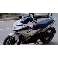 Rcb black and white exciter 150 boss sticker, exciter 150 stamp, exciter 150 boss team, exciter 150 