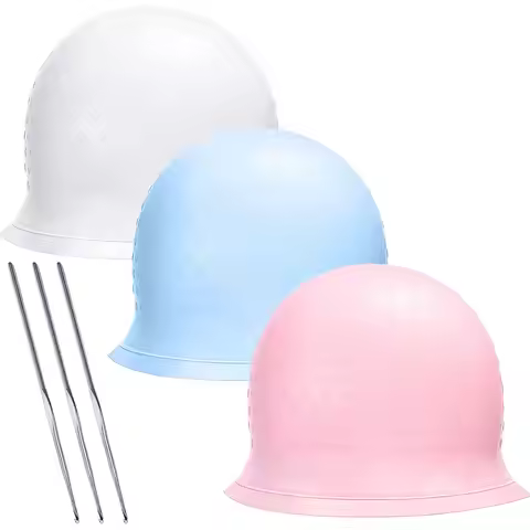 Hair Coloring Highlighting Cap Reusable Silicone Highlight Cap Pull Through Caps for Hair Dying Fros