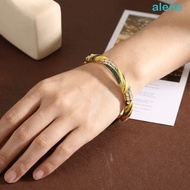 ALENE Enamel Cloisonne Bracelet, Dainty Colorful Gold Plated Floral Bangle, Vintage Ethnic Style Zin