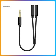  35mm 1 Male to 2 Female Ports Headphone Microphone Audio Cable Adapter Splitter