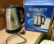 TEKO LISTRIK SCARLETT HITAM- Teko listrik stenlis murah - Teko listrik watt kecil - BISA COD