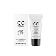 CC Cream Pembetul Warna dan Pelembap dengan SPF 43, Perlindungan Spektrum Luas UVAUVB, Asid Hyaluron