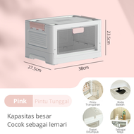 Mainland Lemari Plastik Lipat Portable Lemari Pakaian Susun Container Box Plastik Kotak Penyimpan & 