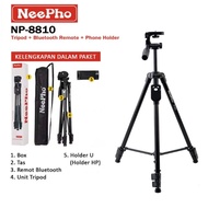 NeePho NP-8810 Camera Tripod | 1.5m Height | High-Grade Aluminum | 3KG Load | Bluetooth Remote | Wit