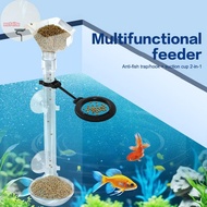 XOITU Aquarium Transparent Feeding Tube Set Aquarium Telescopic Fish Tank Feeder Shrimp Feeding Cont