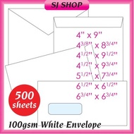 White Envelope | 4x9 4x8 5x7 6x6 | Square Envelope | Letter Envelope | Greeting Envelope | Sampul Su
