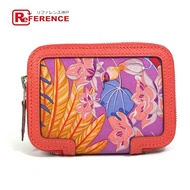 HERMES 雙折零錢包 Soie Coeur Flamingo 派對零錢包