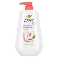 Dove Body Wash Rebalance White Peach & Rice Milk For 24hr Lotion-Soft Skin Moisturizing Skin Cleanse