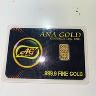 ANA Gold Biullion Bar 1g (Au 999.99) 24k -ANA Gold