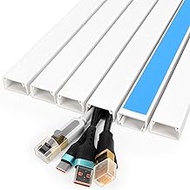 87in Cord Hider Kit, Cord Covers for Wires on Wall, Paintable Cable Raceway, Cord Hider for Wall Mou