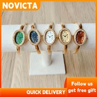 Oval Watch Vintage Quartz Movement Wrist Watch Niche Quartz Watch
