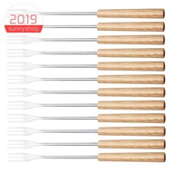 12 Piece Fondue Fork Grilling Set Muddler Reusable Fruit Forks Bbq Fork Dipping Ice Cream Fondue Forks for Cocktails Set