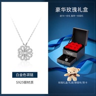 TikTok Same Four-leaf Clover 925 Sterling Silver Necklace For Women Clavicle Chain Birthday 520 Vale