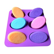 SM1664 - 6 Cav Oval Shapo Silicone Mould Cake Soap Jelly