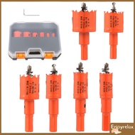 7Pcs Bi Metal Hole Saw Set with 6 Drill Bits M42 Bi Metal Hole Cutter Set Cutting Depth 3/4inch SHOP