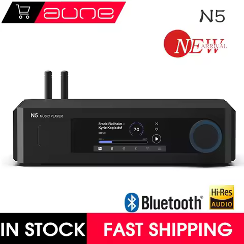 AUNE N5 Digital Audio Music Player Streaming Network DSD512 PCM 32bit 768kHz ESS9039Q2M Chip WIFI Bl