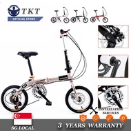 TK Foldable Bicycle Disc Brake Derailleur/Ultra Light Folding Bicycle/14/16 inch Ultra Light Bicycle