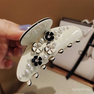 french styleFrench Three-Dimensional Flower Pearl Medium Large Durable Grab Clip Shark Clip Back Hea
