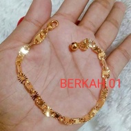 Gelang Tangan Pecah Kopi Gold No Luntur Paling Laris