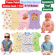 GET 7 CLOTHES, 7 PANTS, BABY CLOTHES SET PACKAGE 0-12 MONTHS