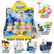 Genuine Nickelodeon SpongeBob SquarePants Capsule Gacha Toy Set Building Blocks Blind Box Gudetama Trading Figures