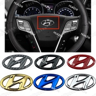 1 x ABS Hyundai Steering Wheel Logo Emblem Sticker For HYUNDAI Accent Elantra Tucson Sonata Kona IX3