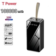 T POWER POWERBANK 100000MAH POWERBANK FAST CHARGING QUICK CHARGER 2.1A