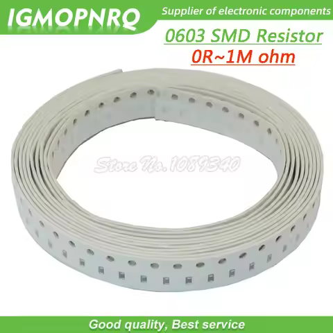 100pcs 0603 SMD 1/8W chip resistor resistors 0 ohm - 10M ohm 0R 4.7R 100R 200R 220R 1K 4.7K 4K7 10K 