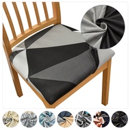 1/2/4/6 Pcs Printed Seat Cushion Cover Elastic Stretch Dining Chair Cover Removable Washable Chair Protector Home Decor