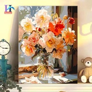 Hamlet60x75cm,Paint By Numbers,Framed(Ready to Hang),Color By Numbers,DIY,Home Decor,Flowers in bloo