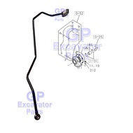 EX200-1 / 6BD1 Hydraulic Excavator Engine Turbo Oil Pipe (1-13312346-1 / 113312-3461)