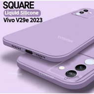 Vivo V29e 2023 Square Liquid Casing Slim Square Phone Case Silicone Shockproof Soft Back Cover For V