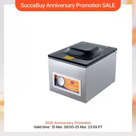 SucceBuy DZ-260S Chamber Vacuum Sealer 260W Vacuum Packing Machine with 10.2"Sealing Length for Wet 