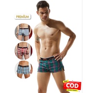 KATUN UNISEX BOXER SHORT MEN'S AND WOMEN'S SHORTS WITH OUTER RUBBER, COTTON FLANNEL, GARLIC PATTERN 