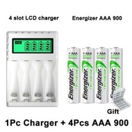 🔥 Energizer AA/ AAA 4 Slots Battery Charger Battery available double a battery rechargeable  set aaa