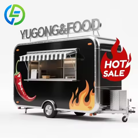 Customized 2025 Food Trailer 10 Feet Motorcycle Food Truck China Food Truck Sales