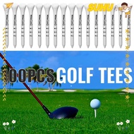 SUHU 100pcs White Striped Golf Tee, Wooden 69/83mm Golf Wood Tees, Durable Digital Scale Golf Holder