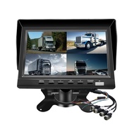 7 inch AHD truck screen displays 4 GX12 pin cameras