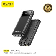 AWEI CCC 10000MAH PA28 22.5W MULTIPLE OUTPUT POWERBANK WITH CABLES
