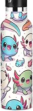 Kids Water Bottle, Stainless Steel Water Bottle for Travel or School 20 Oz, BPA-Free, Cute Axolotl C