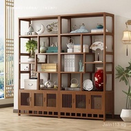 Tea Rack Storage Rack Cabinet Solid Wood Display Cabinet Multi-Treasure Cabinet Antique Rack Storage