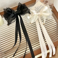 Bow Ribbon Hair Clip Hair Accessories Back Head Clip Headdress Hairpin Spring Clip