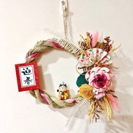 春節/過年/招財貓/日式/手作/乾燥花/注連繩/可擴香/開幕禮/入厝