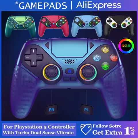 Bluetooth Gamepad For Playstation 5 Wireless Controller PS5 Console Gaming Controller With Turbo Dua