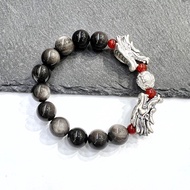 999 Silver dragon head 纯银龙头银耀石