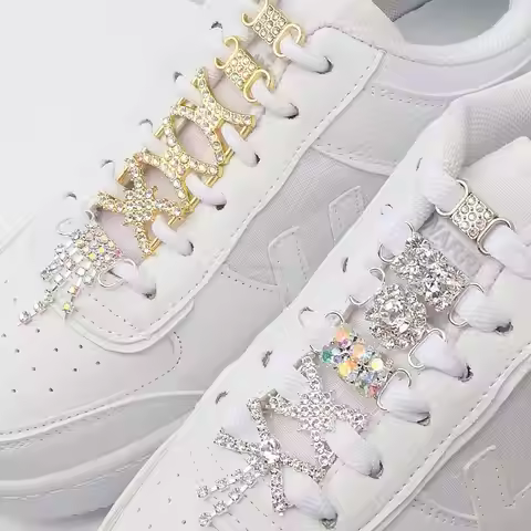luxury Rhinestone AF1 Shoe Charms Colorful Diamond Sneaker Charms Girl Shoe decoration DIY Shoelaces