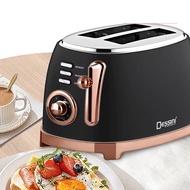 DESSINI 850W 2 Slice Toaster Bread Toaster Pembakar Roti Stainless Steel Defrost Reheat