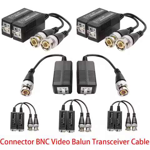 Video Balun HD-CVI TVI AHD CVBS Passive Connector BNC Video Balun Transceiver Cable